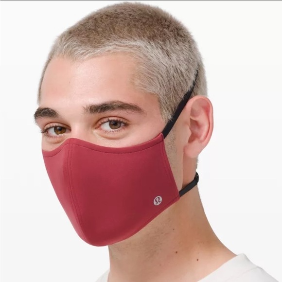 Lululemon double strap Face Mask Nulu dark red NIB - Picture 1 of 15